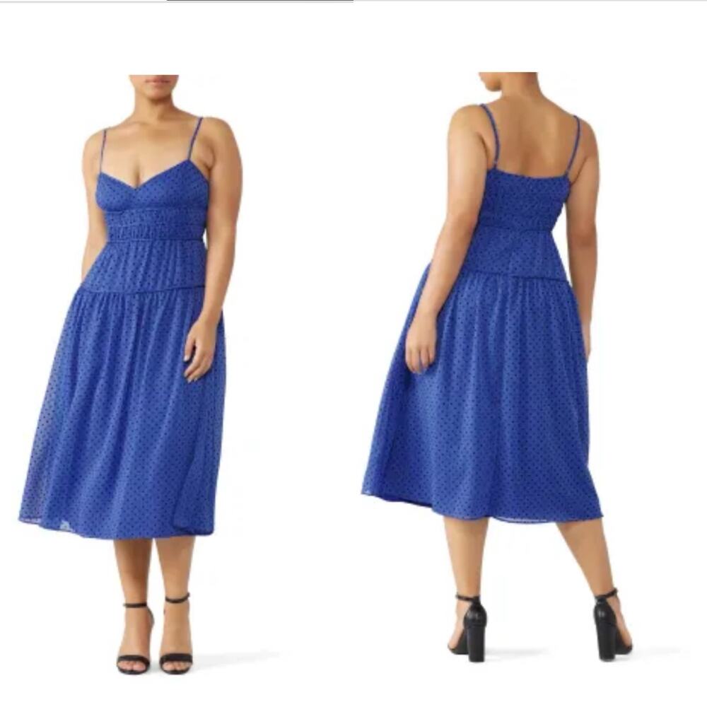 La Maison Talulah Sorrento Midi Dress‎ Blue Sleeveless XL